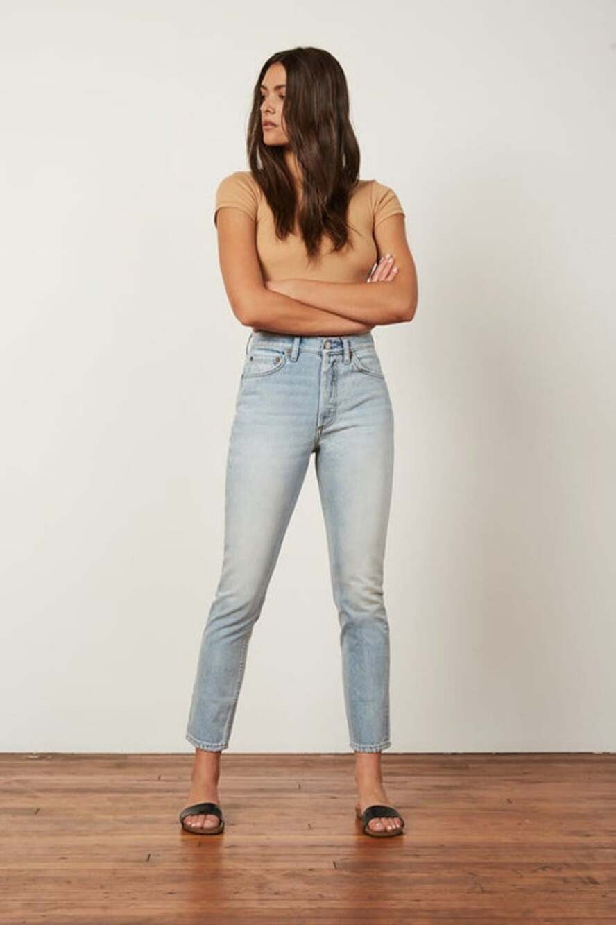 BOYISH the Billy High Waist Ankle Skinny Jeans Barefoot in the Park Size 29